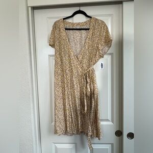 Old Navy Yellow Floral Midi Dress